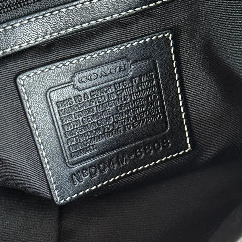 Minibolso Coach Y2K con monograma en negro y gris Soho