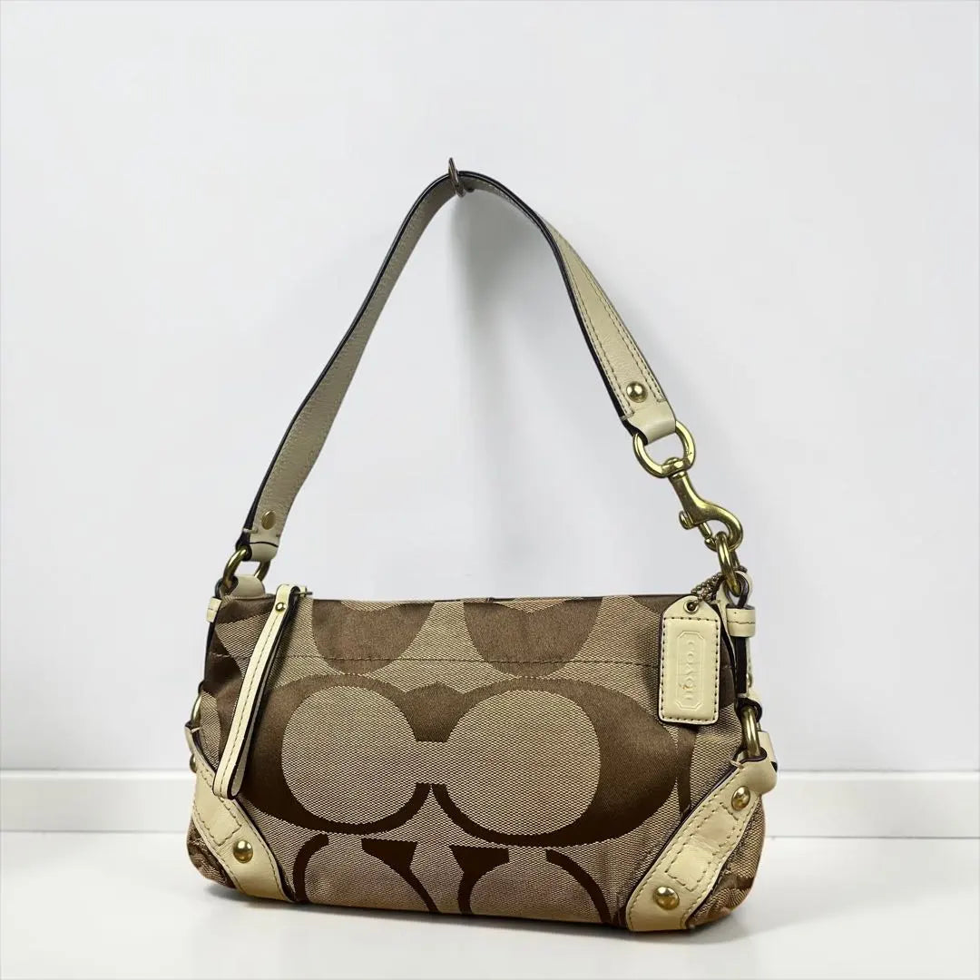 Coach Vintage Signature Brown mini Carly purse