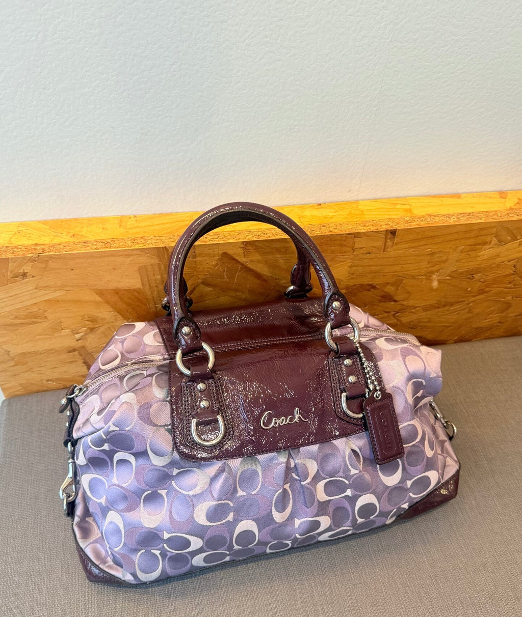Rare Coach Purple Ashley Bag