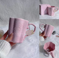 Starbucks China Exclusive Jingdezhen Floral-Textured Ceramic Pink Mug complete with a matching metallic rose-pendant tea infuser