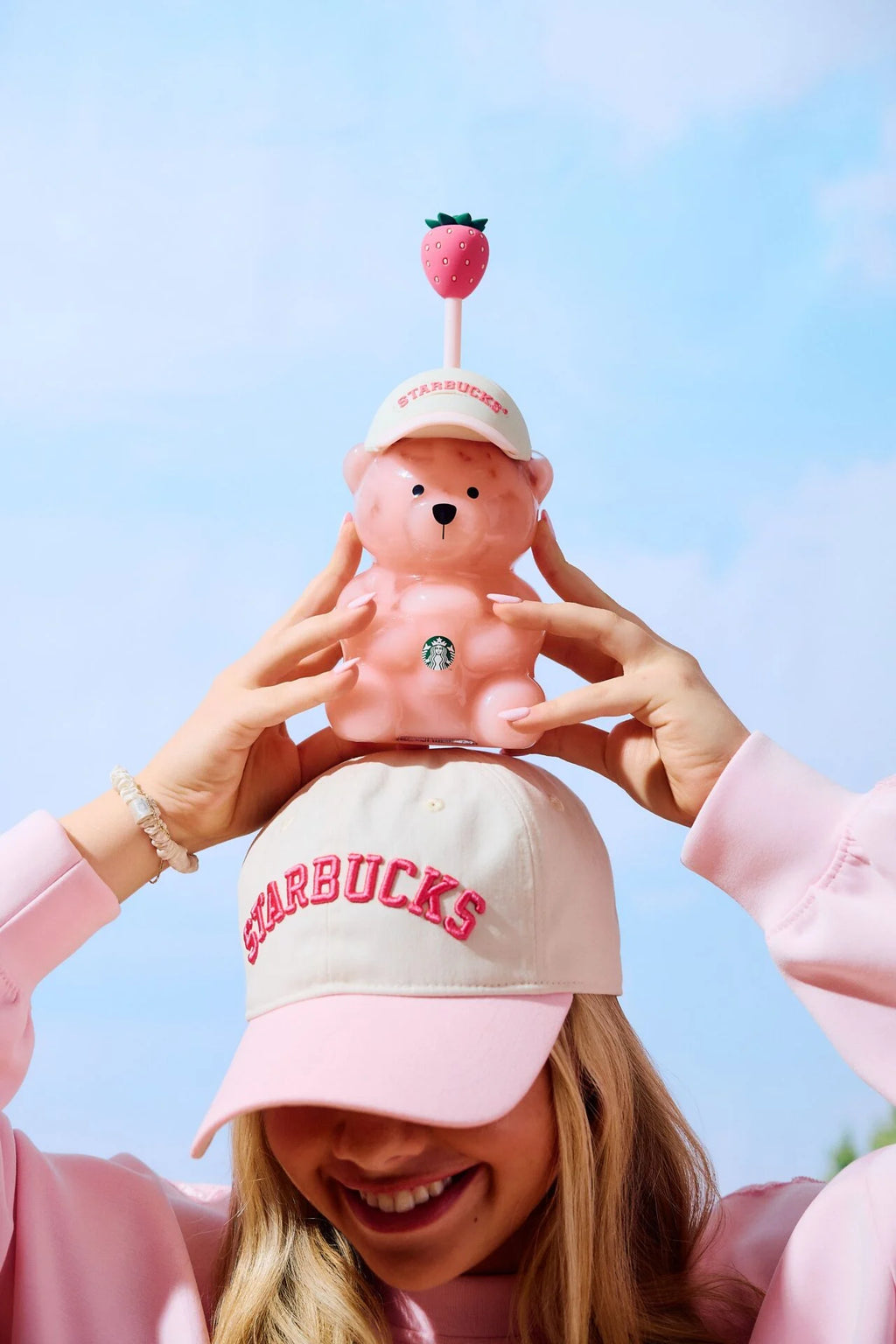 Starbucks Pink Bearista Glass Cup