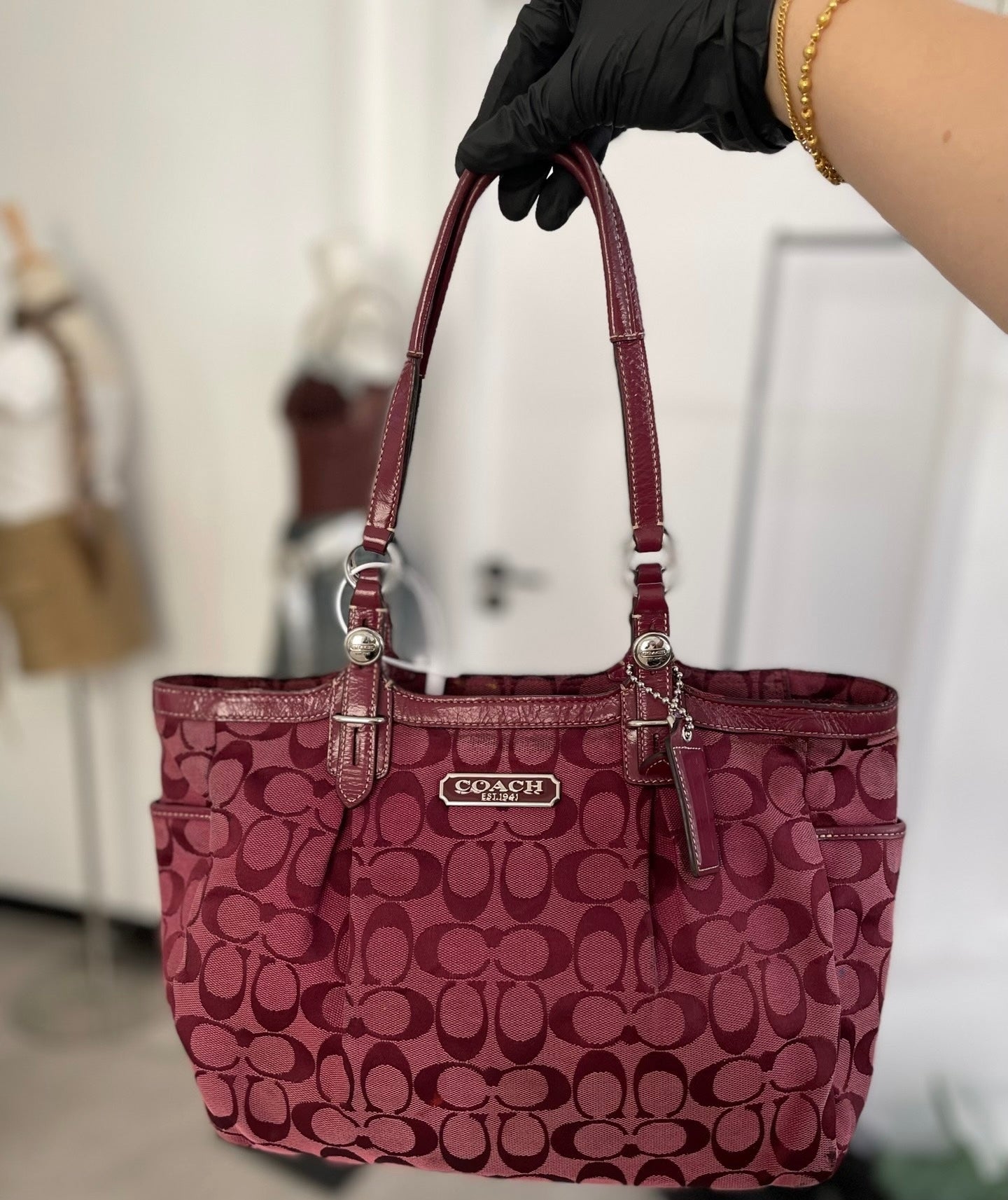 Coach Soho Pleated Sateen Tote