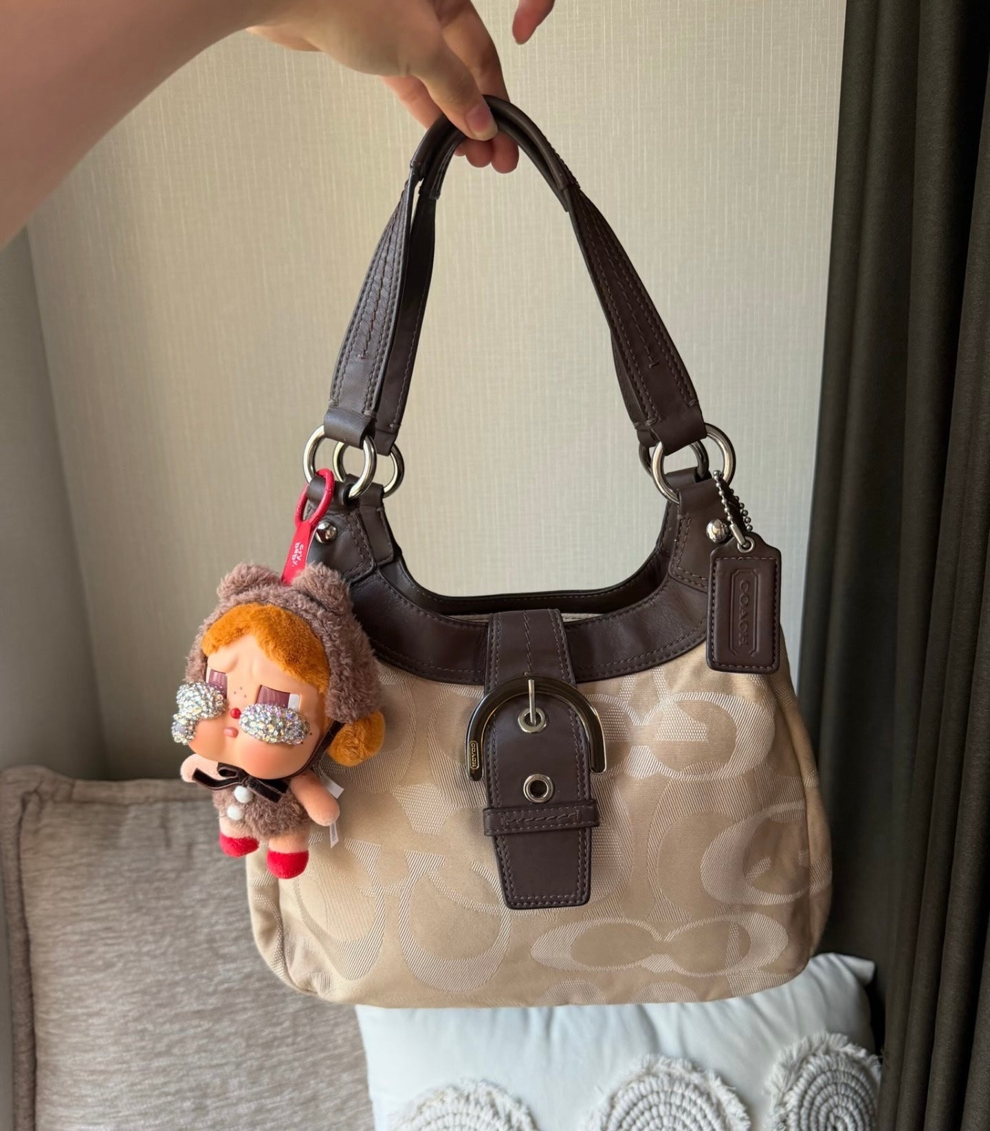 Coach Soho Flap Hobo Bag Chocolate Brown